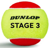 Bolas Mini Dunlop Ténis STAGE 3 VERMELHAS Pack 3 bolas