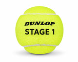 Bolas de Ténis Dunlop STAGE 1 B3 Verde 1 Tubo 3 bolas
