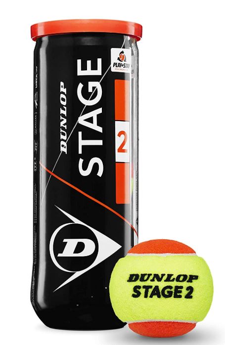 Bolas de Ténis Dunlop STAGE 2 LARANJA 1 Lata com 3 bolas