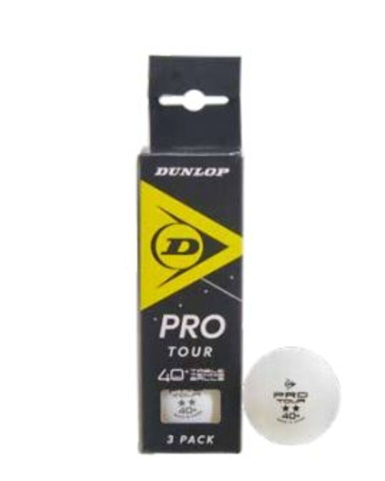Table Tennis Balls Dunlop Pro Tour 3 White Balls