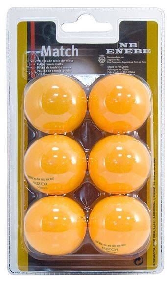 Pelotas Tenis Mesa Enebe MATCH 40 mm Blíster 6