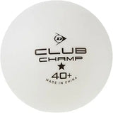 Bolas de Ténis de Mesa ITF Dunlop, 10 bolas brancas