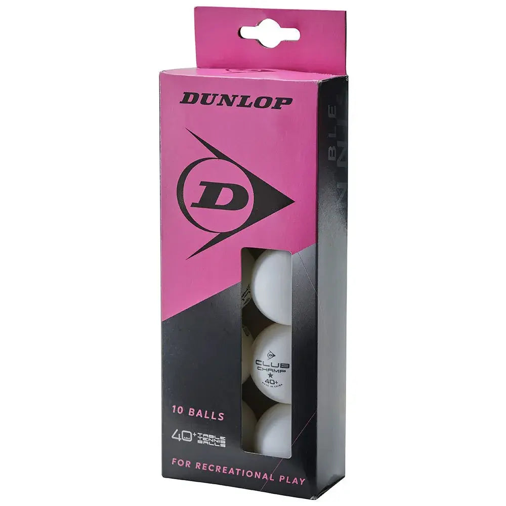 Bolas de Ténis de Mesa ITF Dunlop, 10 bolas brancas