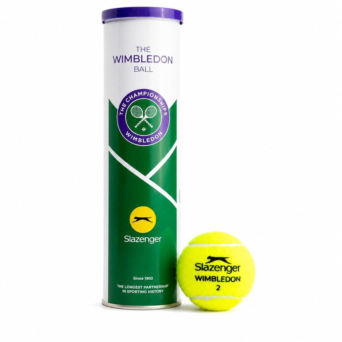 Bolas de Ténis Slazenger WIMBLEDON B4 1 Tubo de 4 bolas