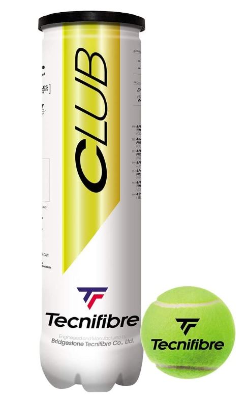 Bolas de Ténis Tecnifibre CLUB B4 1 Tubo de 4 bolas