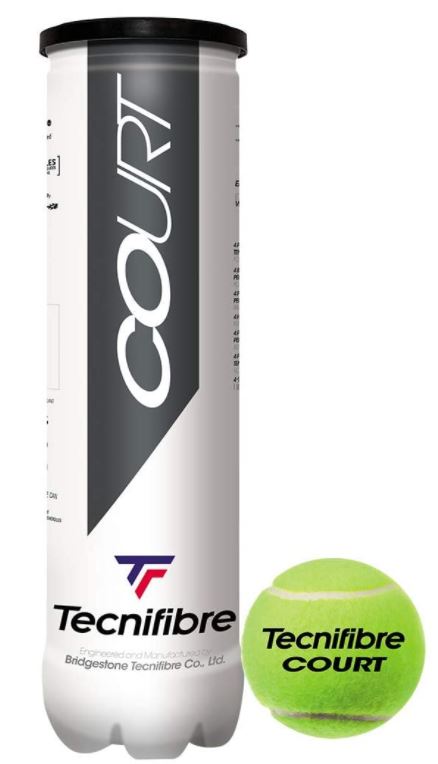 Bolas de Ténis Tecnifibre COURT B4 1 Tubo de 4 bolas