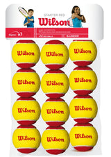 Bolas de Ténis Wilson Iniciado Ponto Vermelho 12 unidades
