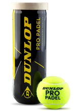 Bolas de Padel Dunlop PRO Padel 1 tubo 3 bolas