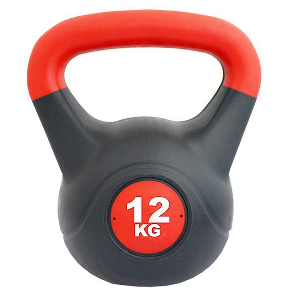 Pesos Russos Kettlebell PVC Vermelho Preto 12 kg