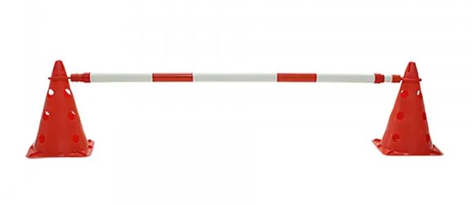 Piquete Extensível para Vedação Vermelho Branco
