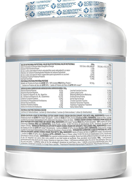 Proteína Whey Isolat 2.0 908g Sabor Cookies & Cream