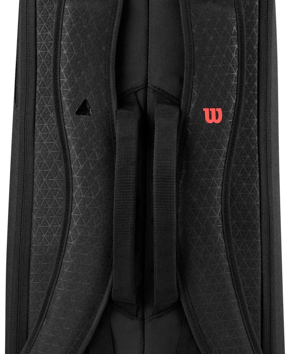Saco de Ténis Wilson Clash V3 6 Raquetes Preto/Vermelho