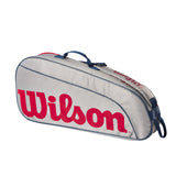 Saco de raquetes Wilson Júnior 3 Raquetes Cinzento/Vermelho