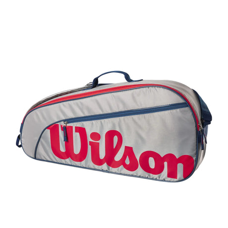 Raquetero Wilson Junior 3 Raquetas Gris/Rojo