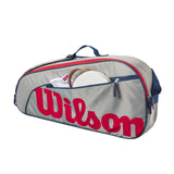 Saco de raquetes Wilson Júnior 3 Raquetes Cinzento/Vermelho