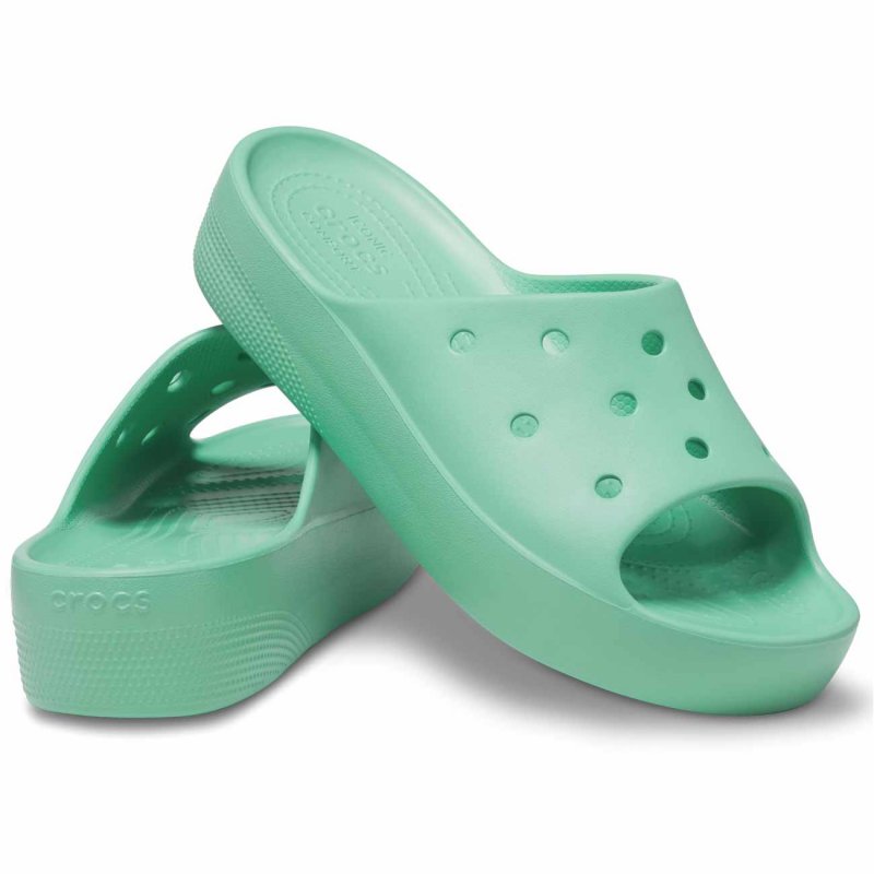 Sandalias Crocs Classic Platform W Verde