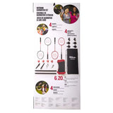 Set de Badminton Wilson 4 Raquetes, 4 Petecas e Rede