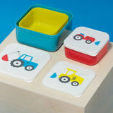 Set de 3 Fiambreras Táper Infantiles M/L/XL Pequeños Tractores