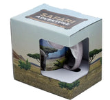 Caneca de Cerâmica com Asa em Forma de Cabeça de Elefante