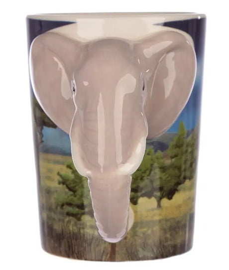 Taza de Cerámica Asa con Forma de Cabeza de Elefante