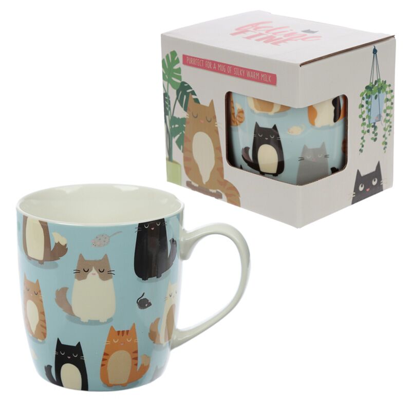 Caneca de Porcelana Gato Feline Fine