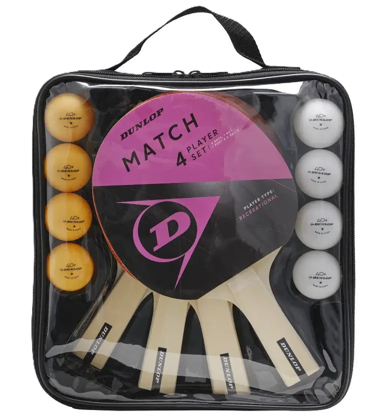 Ténis de Mesa Dunlop Match Conjunto de 4 Jogadores