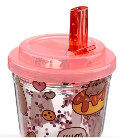 Vaso Plástico Inastillable Gato Pusheen Glotón