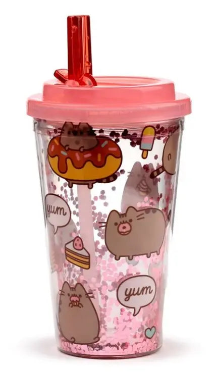 Vaso Plástico Inquebrável Gato Pusheen Glutão