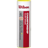 Volantes de Badminton Wilson Championship Amarelo 6 unidades