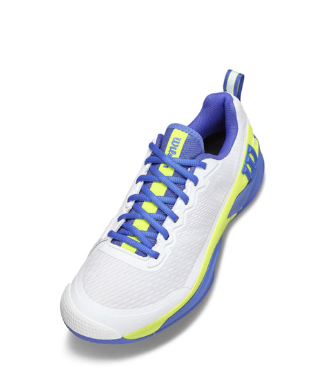 Zapatillas Wilson Rush Pro 4.5 Clay Blanco/Azul/Amarillo Hombre