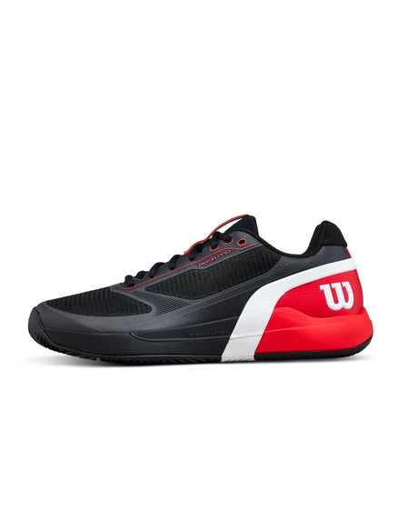 Zapatillas Wilson Rush Pro 5 Clay Negro/Rojo