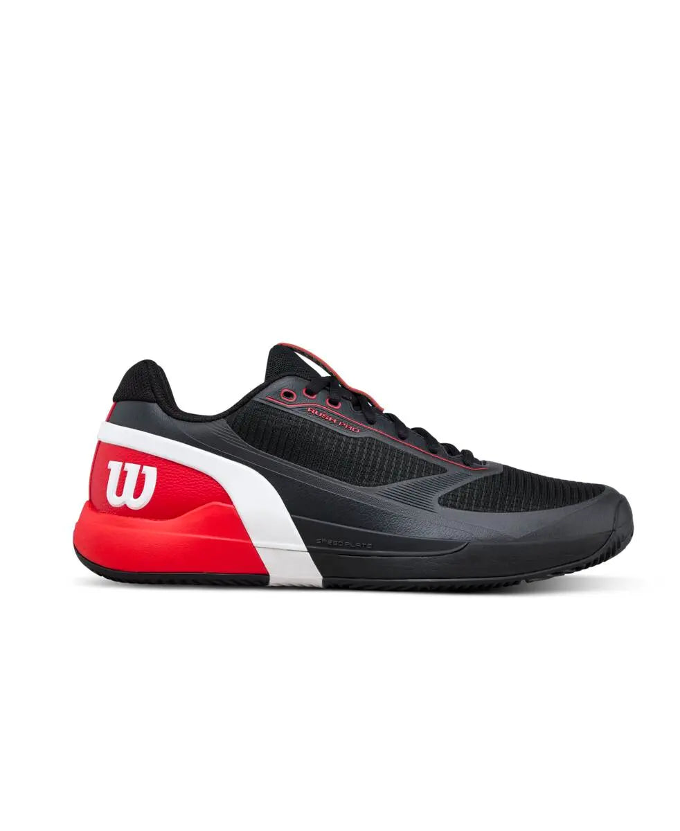 Wilson Rush Pro 5 Clay Tennis Shoes Black/Red
