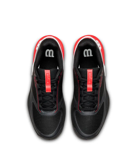Zapatillas Wilson Rush Pro 5 Clay Negro/Rojo