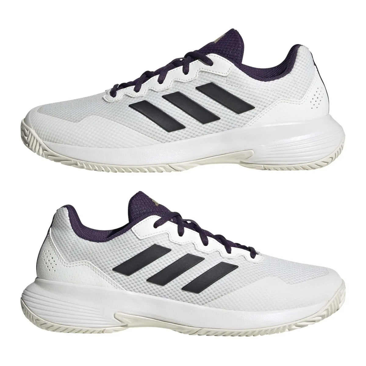 Zapatillas adidas Gamecourt 2 Hombre Blanco/Negro/Púrpura
