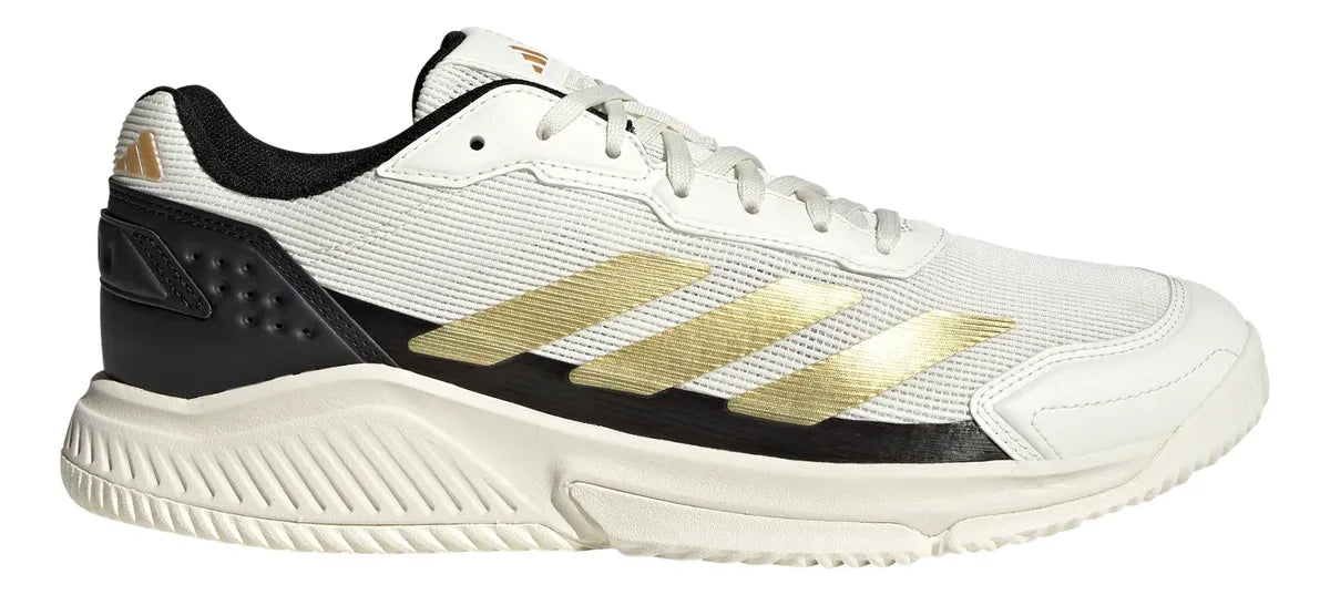 Zapatillas Adidas Courtquick Pádel Hombre Blanco/Negro/Dorado
