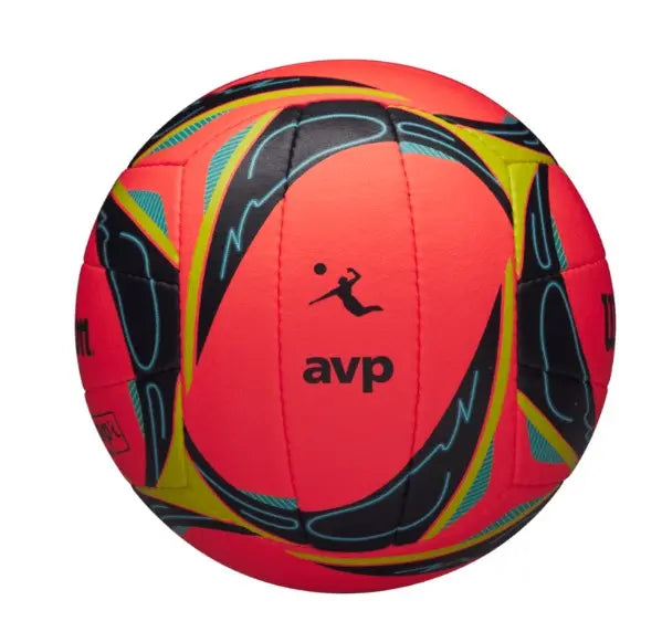 Balón Voleibol Wilson Avp Optx Grass Vb Phosph Red/Black Official