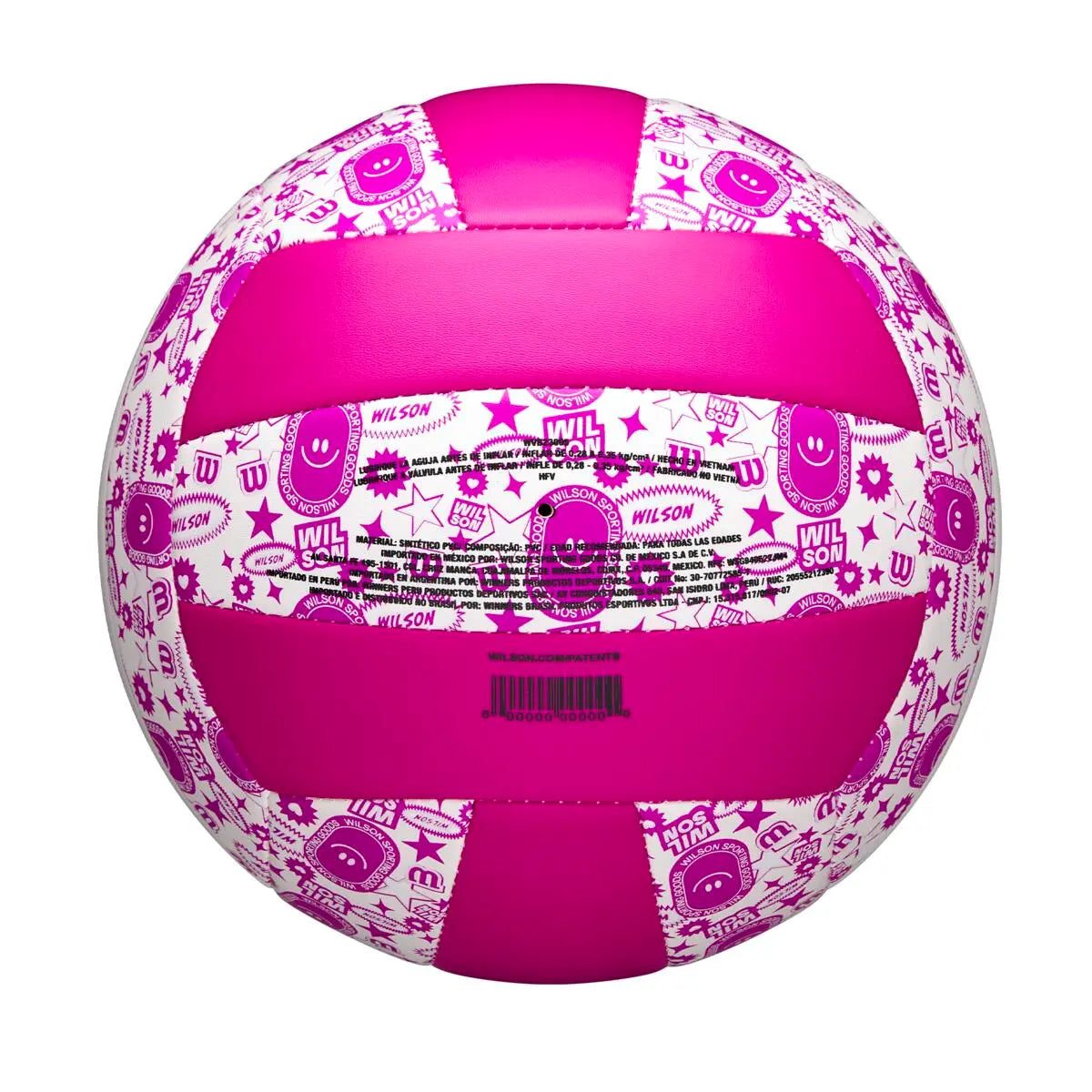 Balón Voleibol Wilson Stamp Morado/Blanco