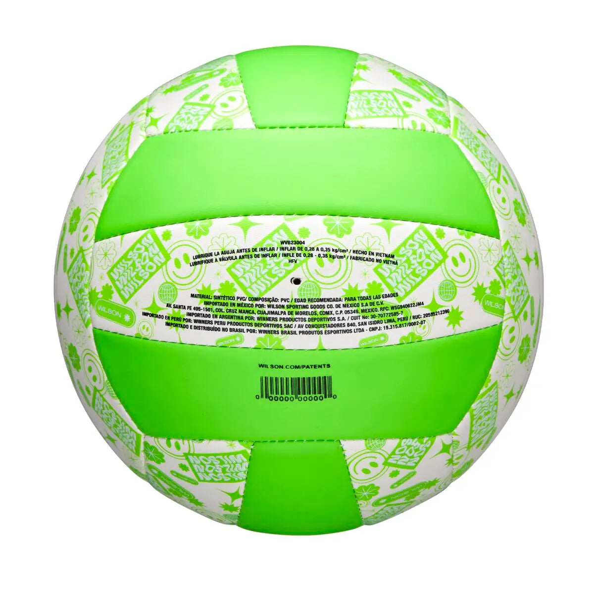 Balón Voleibol Wilson Stamp Verde/Blanco