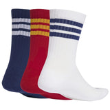 Calcetines Adidas Sportswear Crew 3 Lineas 3 Pares Blanco/Azul/Rojo