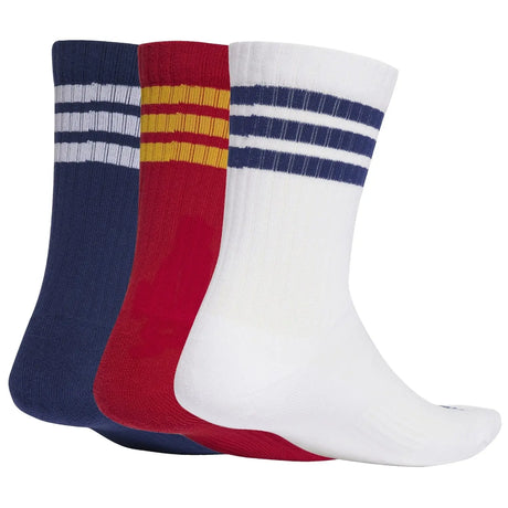 Calcetines Adidas Sportswear Crew 3 Lineas 3 Pares Blanco/Azul/Rojo