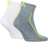 Calcetines Head All Sports Performance Quart 2 Pares Gris/Blanco
