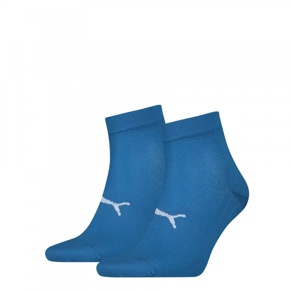 Meias Puma Sport Light Quarter Pack 2 Pares Azul