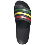 Adidas Adilette Aqua Slides Black/Green/Yellow/Red