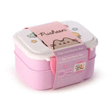 Fiambrera Táper Bento con Cierre en Clip y Cubiertos Gato Pusheen