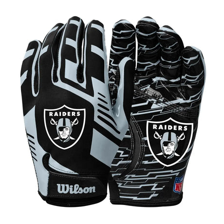 Guantes Fútbol Americano Wilson Adulto Nfl Stretch Fit Las Vegas Raiders