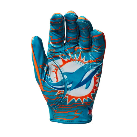 Guantes Fútbol Americano Wilson Adulto Nfl Stretch Fit Miami Dolphins