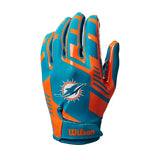Guantes Fútbol Americano Wilson Adulto Nfl Stretch Fit Miami Dolphins