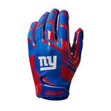 Guantes Fútbol Americano Wilson Adulto Nfl Stretch Fit New York Giants