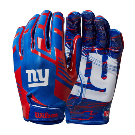 Guantes Fútbol Americano Wilson Adulto Nfl Stretch Fit New York Giants