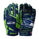 Guantes Fútbol Americano Wilson Adulto Nfl Stretch Fit Seattle Seahawks